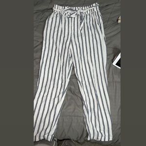 American eagle striped paper bag pants